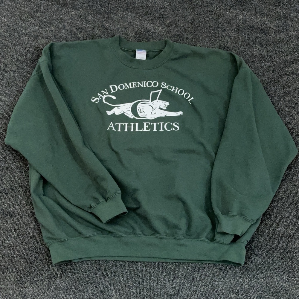 Gildan Sweatshirt Mens 3XL Green San Domenico School Athletics Fleece Pullover